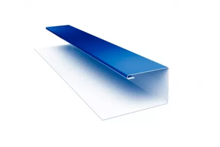 Планка П-образная 0,45 PE с пленкой RAL 5005 сигнальный синий