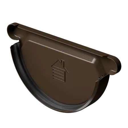 Заглушка желоба STAL PREMIUM, каштан