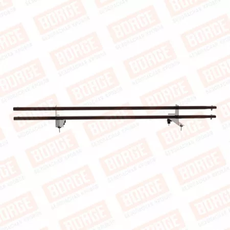 Снегозадержатель трубчатый Русский Рубеж 1,5м, для металлочерепицы с высокой ступенькой; шаг обрешетки 350 мм, коричневый шоколад (RAL 8017)