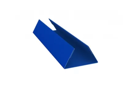Планка стыковочная составная нижняя 0,45 PE с пленкой RAL 5005 сигнальный синий