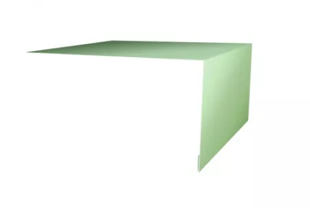 Планка околооконная простая 250х50 0,45 PE с пленкой RAL 6019 бело-зеленый