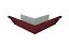 Угол желоба внешний Vortex Lite 130мм RAL 3005 красное вино