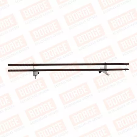 Снегозадержатель трубчатый Русский Рубеж 1,5м, для металлочерепицы с высокой ступенькой; шаг обрешетки 400 мм, коричневый шоколад (RAL 8017)