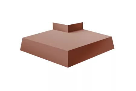 Угол отлива внешний 250 0,5 Satin с пленкой RAL 8004 терракота