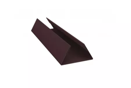 Планка стыковочная составная нижняя 0,5 Quarzit lite с пленкой RAL 8017 шоколад