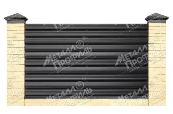 3D Штакетник (универсальное металлическое ограждение), покрытие neomatt