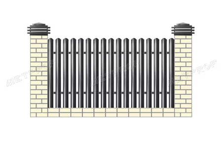 Штакетник LINE, покрытие rooftop бархат