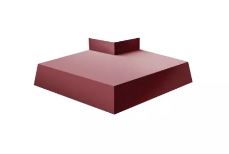 Угол отлива внешний 250 0,5 Satin с пленкой RAL 3005 красное вино