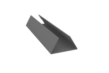 Планка стыковочная составная нижняя 0,5 Satin с пленкой RAL 9006 бело-алюминиевый