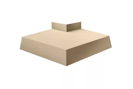 Угол отлива внешний 250 0,5 Satin с пленкой RAL 1015 светлая слоновая кость