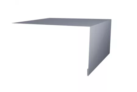 Планка околооконная простая 250х50 0,45 PE с пленкой RAL 9006 бело-алюминиевый