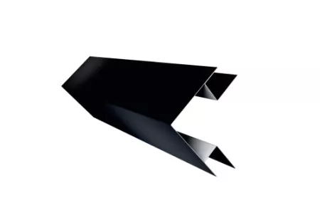 Угол внешний сложный 75х75 0,5 Satin Matt RAL 9005 черный