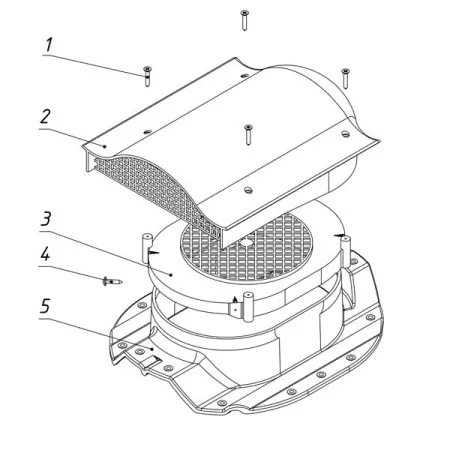 Аэратор кровельный TP-88/N | Кровельный вентиль для кровли из профнастила НС-35 красный