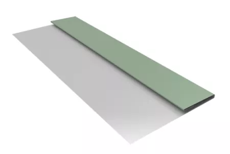 Планка стартовая БХ new 0,45 PE с пленкой RAL 6019 бело-зеленый