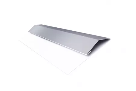 Планка стартово-финишная (Блок-хаус, Экобрус) Grand Line 0,45 PE с пленкой RAL 9006 бело-алюминиевый