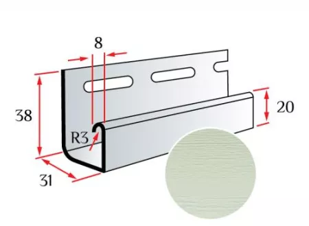 Профиль J-trim «Аляска», forest (зелёный лес)