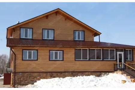 Сталь Блок-хаус 0,390 Grand Line 0,5 Velur RAL 3009 оксидно-красный