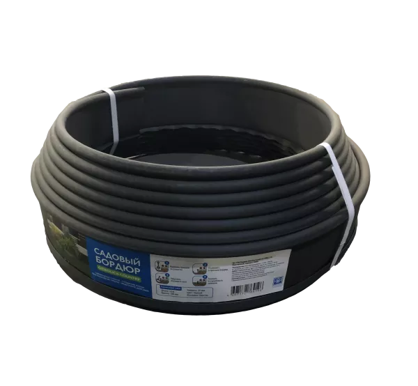 Бордюр Gidrolica Country Б-1000.2.10 - пластиковый черный L10000