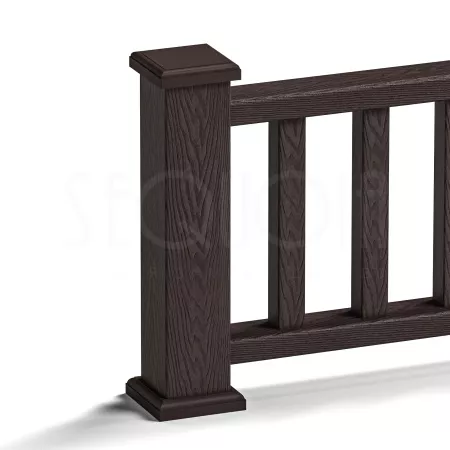 Комплект крышка\юбка для столба SEQUOIA BROWN