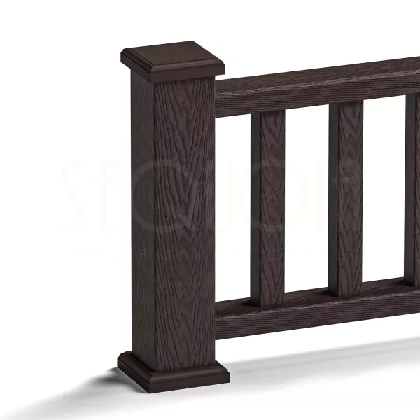 Комплект крышка\юбка для столба SEQUOIA BROWN