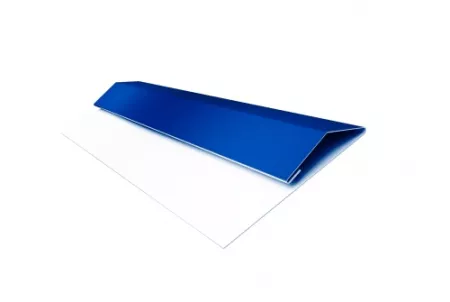 Планка стартово-финишная (Блок-хаус, Экобрус) Grand Line 0,45 PE с пленкой RAL 5005 сигнальный синий