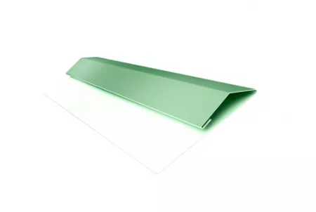 Планка стартово-финишная (Блок-хаус, Экобрус) GL 0,45 PE с пленкой RAL 6019 бело-зеленый