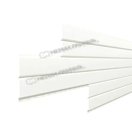 Сайдинг МЕТАЛЛ ПРОФИЛЬ Lбрус-15х240 (ПЭ-01-9010-0.45)