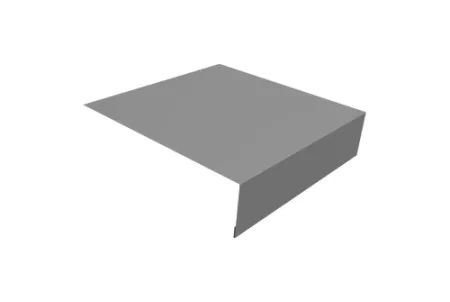 Планка околооконная простая 200х50 0,45 PE с пленкой RAL 9006 бело-алюминиевый