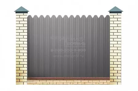 Заборы из европрофиля «ЕвроПрофиль фигурный», покрытие полиэстер