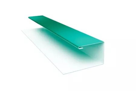 Планка П-образная БХ new 0,45 PE с пленкой RAL 5021 водная синь