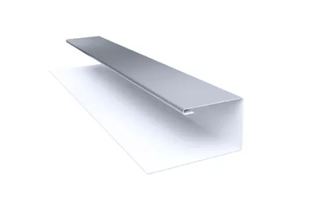 Планка П-образная БХ new 0,45 PE с пленкой RAL 9006 бело-алюминиевый