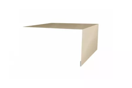 Планка околооконная простая 200х75 0,5 Satin с пленкой RAL 1015 светлая слоновая кость