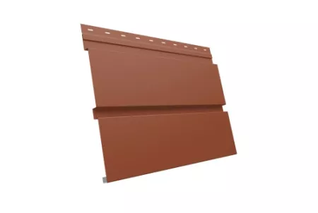 Квадро брус 0,5 PurLite Matt 275 с пленкой RAL 8004 терракота