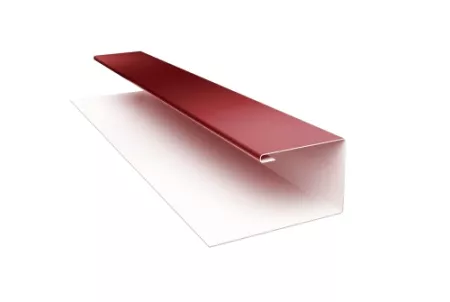 Планка П-образная БХ new 0,45 PE с пленкой RAL 3009 оксидно-красный