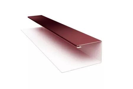 Планка П-образная БХ new 0,45 PE с пленкой RAL 3005 красное вино