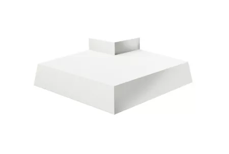 Угол отлива внешний 250 0,5 Satin с пленкой RAL 9003 сигнальный белый