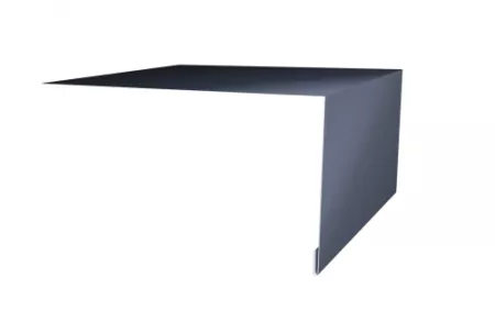 Планка околооконная простая 200х75 0,45 PE с пленкой RAL 7024 мокрый асфальт