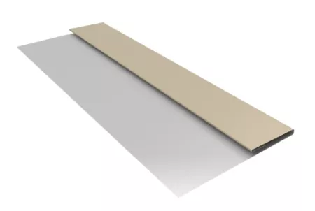 Планка стартовая БХ new 0,5 Satin с пленкой RAL 1015 светлая слоновая кость