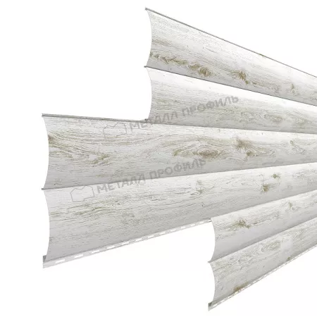 Сайдинг МЕТАЛЛ ПРОФИЛЬ Woodstock-В-28х330 (ECOSTEEL_MA-01-Беленый Дуб-0.5)