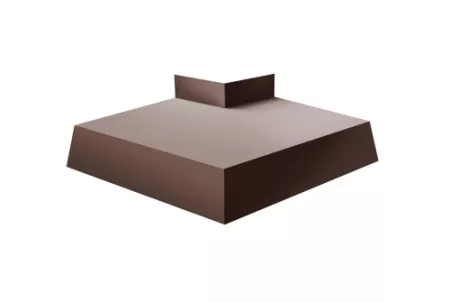 Угол отлива внешний 250 0,5 Satin с пленкой RAL 8017 шоколад