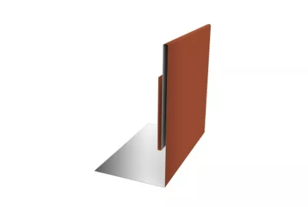 Планка приемная оконная 0,45 PE с пленкой RAL 8004 терракота