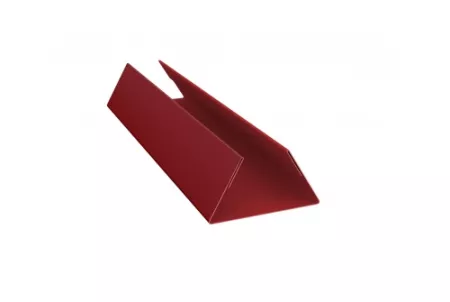 Планка стыковочная составная нижняя 0,45 PE с пленкой RAL 3011 коричнево-красный