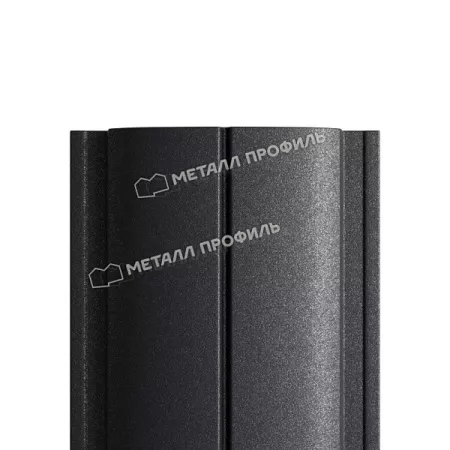 Штакетник металлический МЕТАЛЛ ПРОФИЛЬ ELLIPSE-T 19х126 (VALORI-20-DarkGrey-0.5)