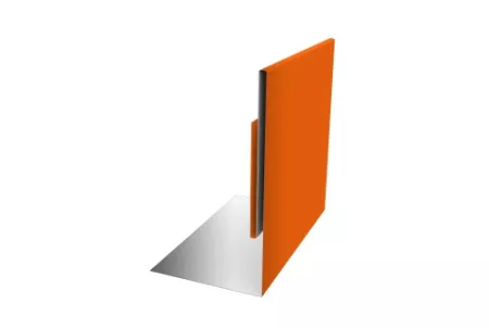 Планка приемная оконная 0,45 РЕ с пленкой RAL 2004 оранжевый