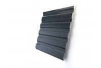 Профнастил С20А 0,5 GreenCoat Pural BT, matt RR 23 темно-серый (RAL 7024 мокрый асфальт)