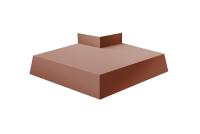 Угол отлива внешний 250 0,5 PurLite Matt с пленкой RAL 8004 терракота