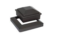 Крышка и юбка из алюминия для ограды ДПК POLIVAN 3D 69х145х145/34х181,5х181,5 мм, графит