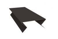 Планка угла внешнего составная нижняя 0,5 Quarzit с пленкой RAL 8017 шоколад