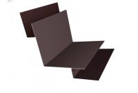 Угол внутренний сложный 90 0,5 Quarzit с пленкой RAL 8017 шоколад