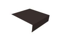 Планка околооконная простая 200х50 0,5 GreenСoat Pural Matt RR 32 темно-коричневый (RAL 8019 серо-коричневый)